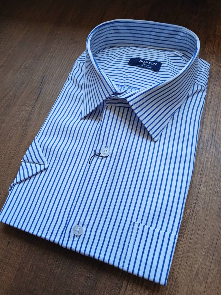 Chemise Boston a rayure - Manche courte